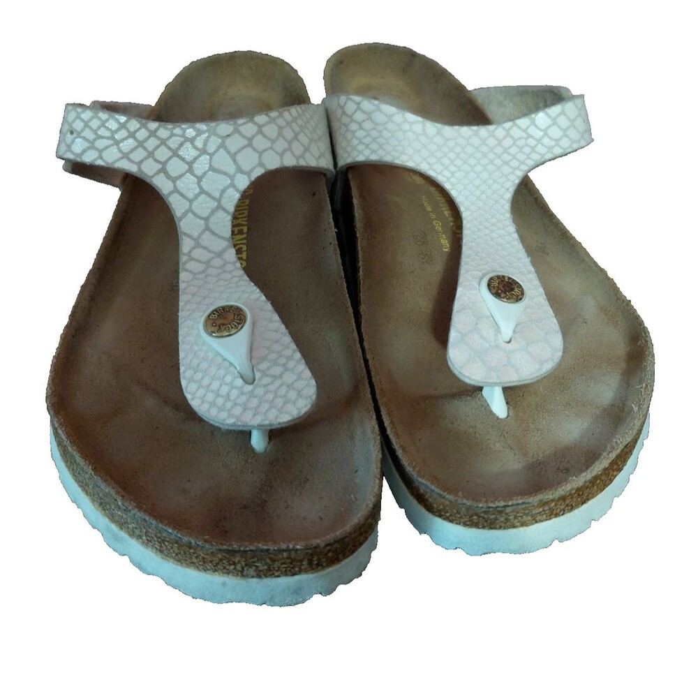 Birkenstock Gizeh Iridescent Snake Print Sandals Women's Size 40/9 Thong